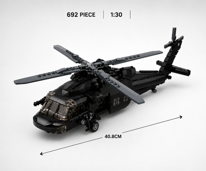Military Black Hawk Helicopter Building Kit 692 Pieces