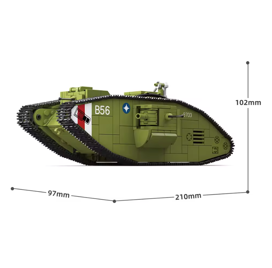 WWI Heavy Military Tank – 900 pieces