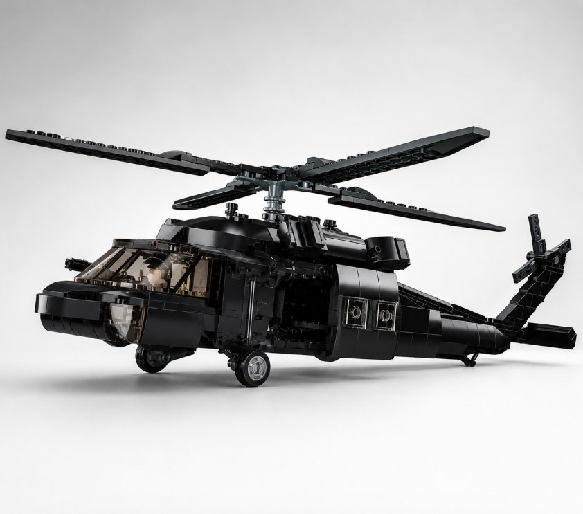 Military Black Hawk Helicopter Building Kit 692 Pieces